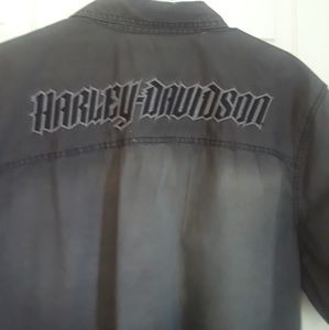 MEN'S HARLEY DAVIDSON SNAP BUTTON DOWN SHIRT